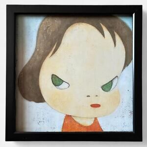 Nara Yoshimoto Nara art prints 9x9 framed contemporary Japanese artist artwork
